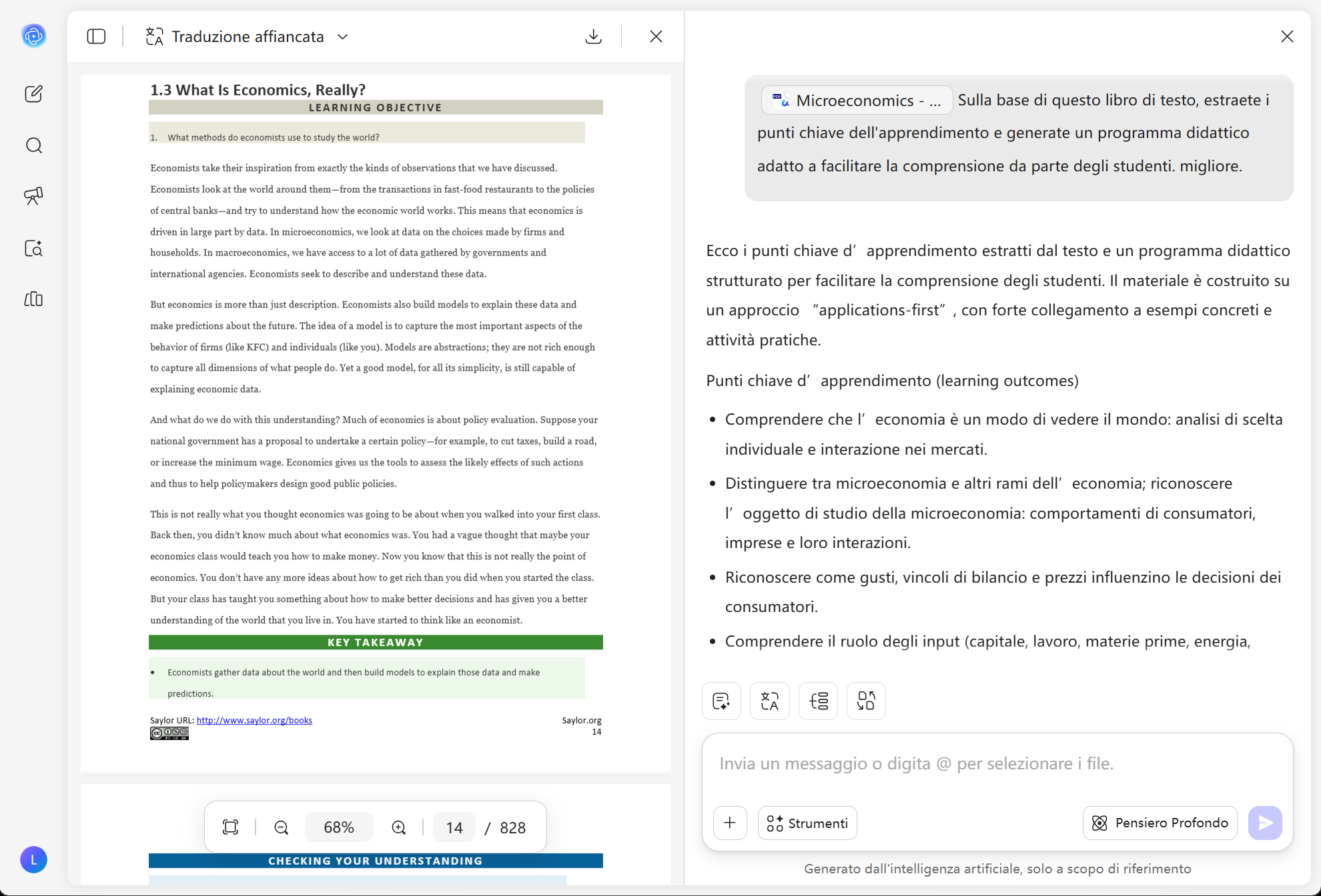 UPDF AI genera schemi di lezione