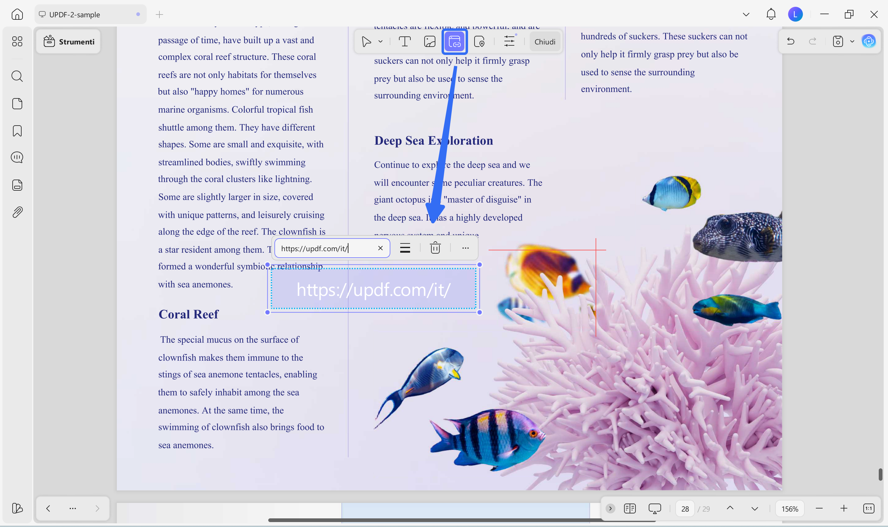 customize link added in pdf