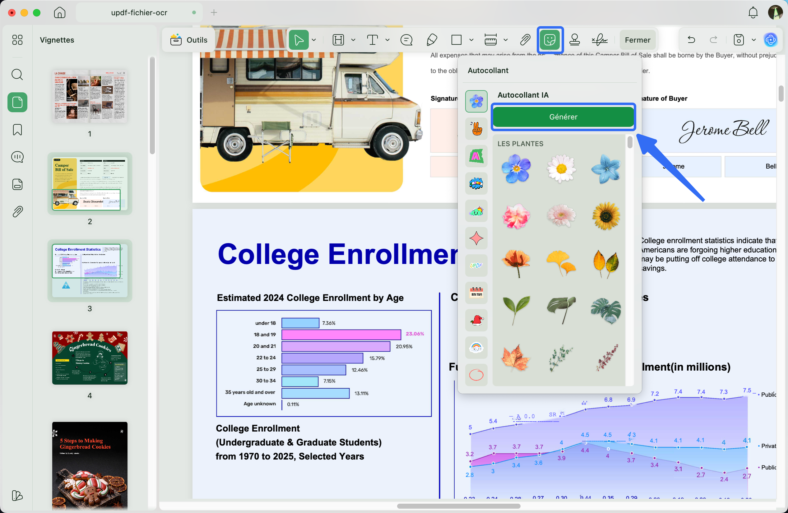 ajouter des autocollants sur pdf