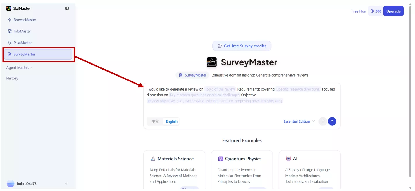 SurveyMaster for literature review