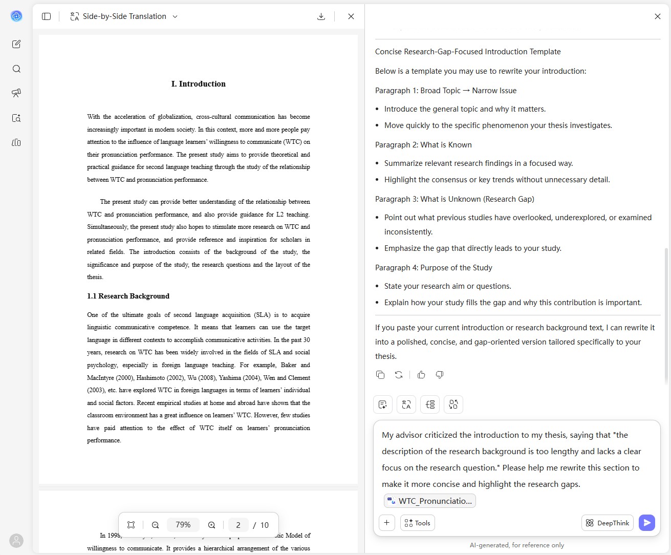 UPDF AI Academic Paraphraser