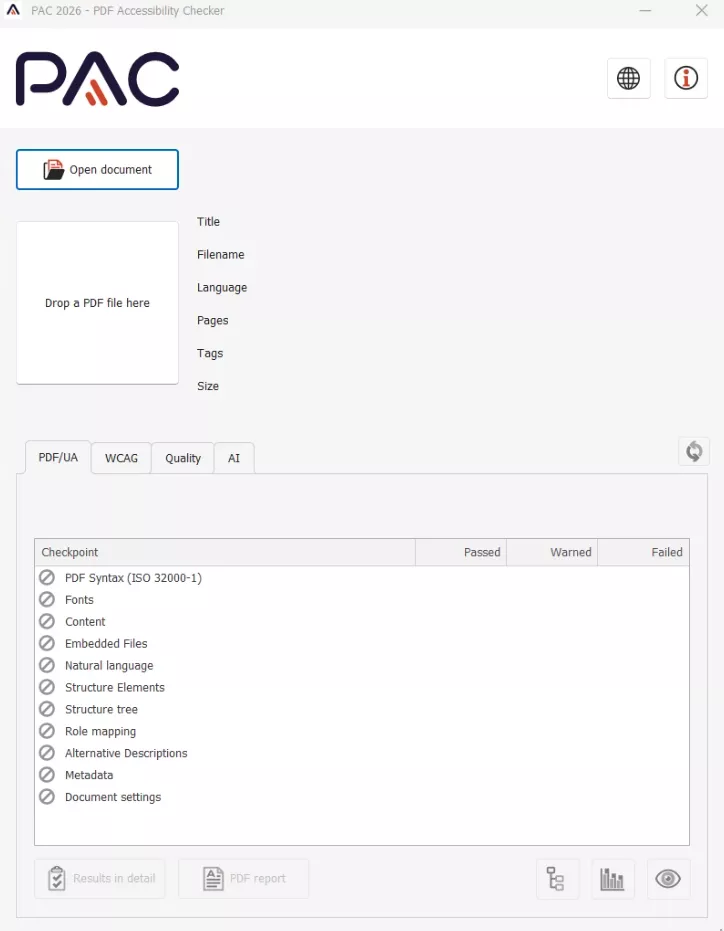 pac accessibility checker