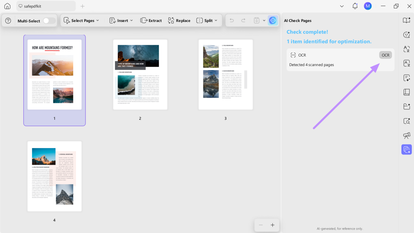 access the ocr feature