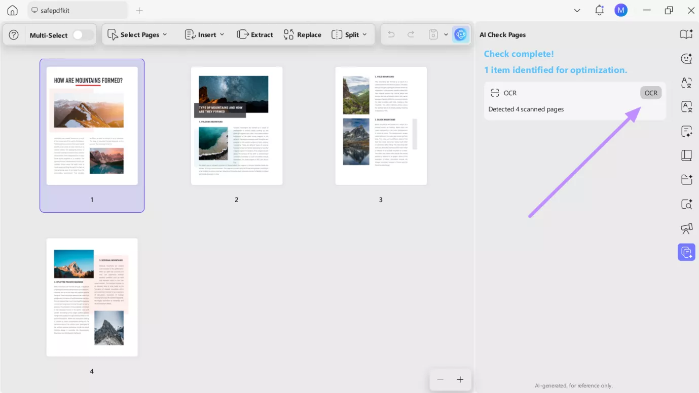 access the ocr feature