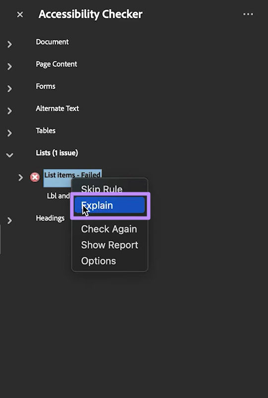 explain issue for manual fix