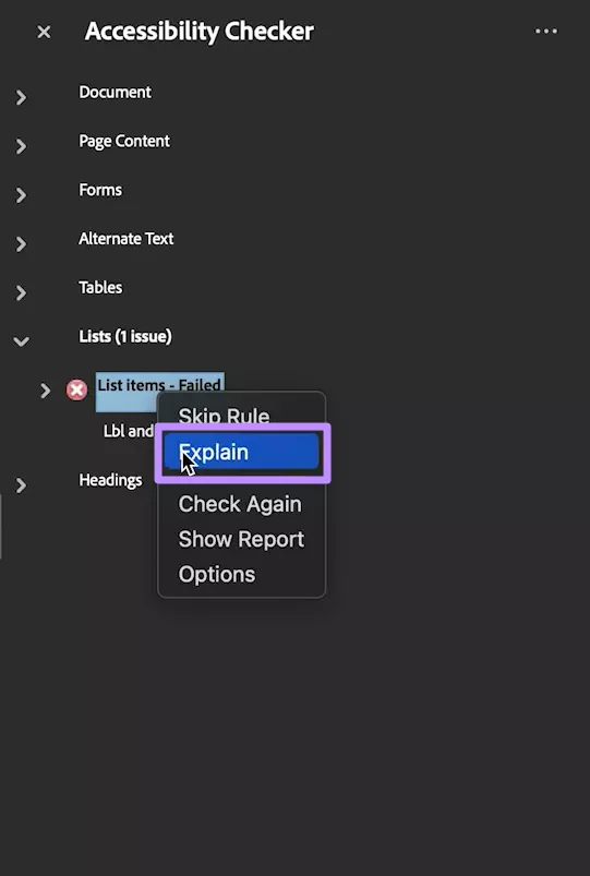 explain issue for manual fix