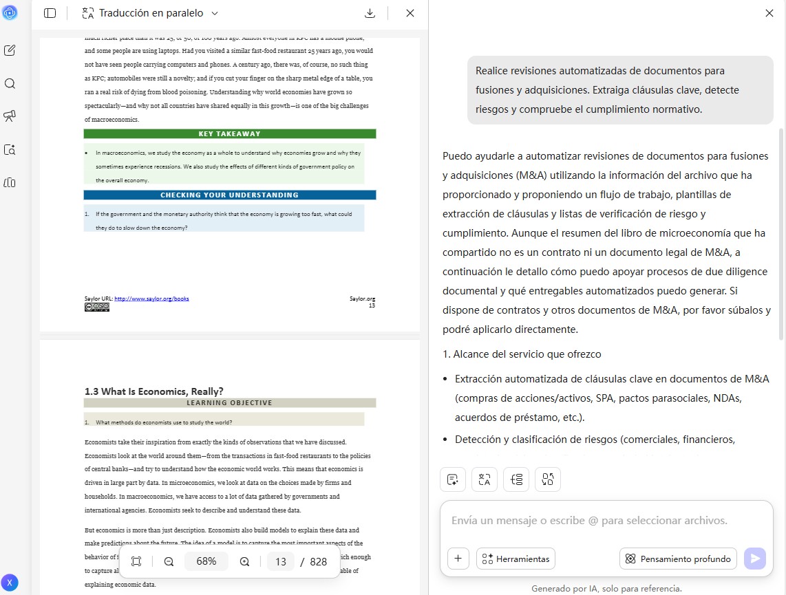 UPDF AI para Diligencia Debida con IA