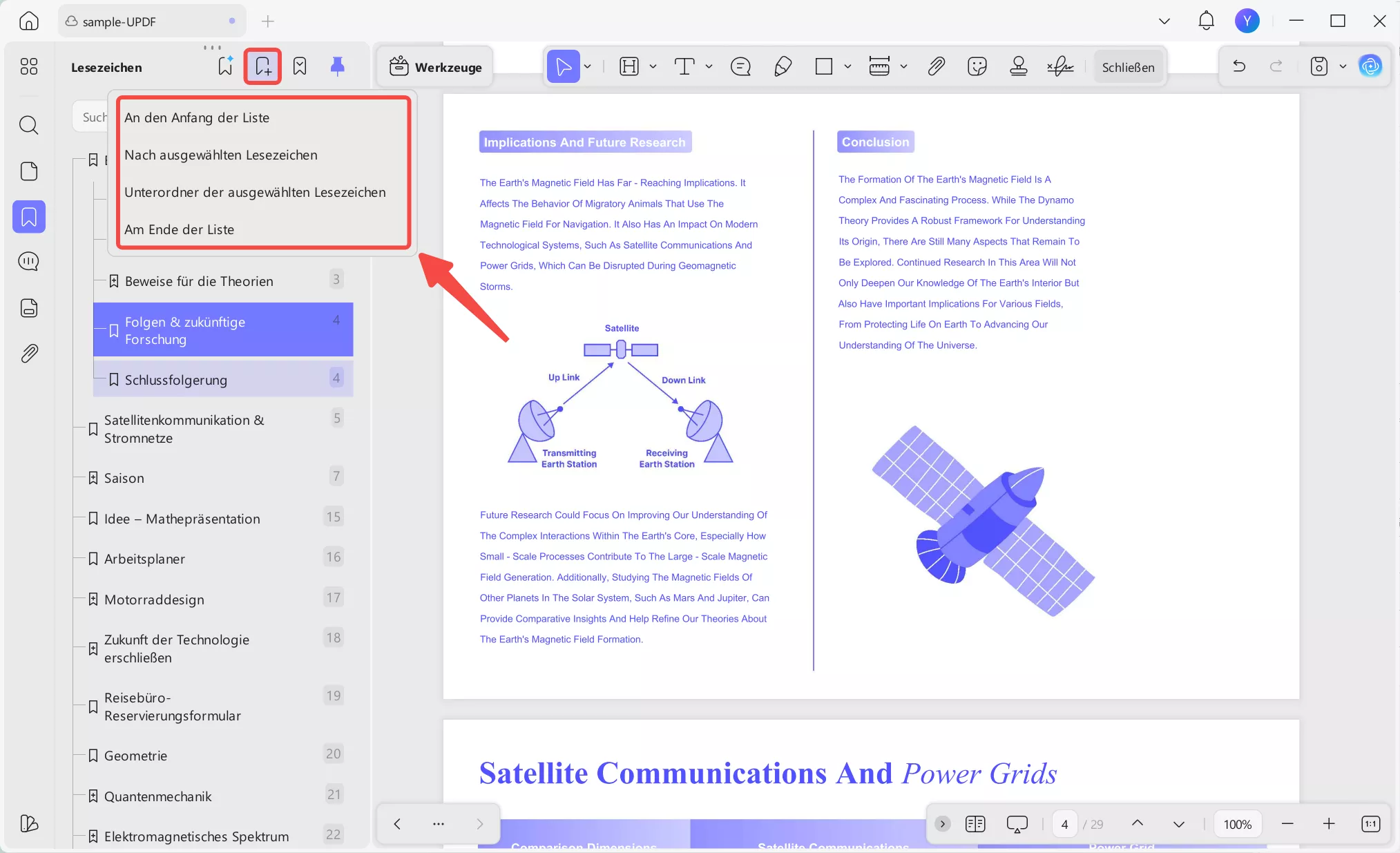 Neue Lesezeichen erstellen