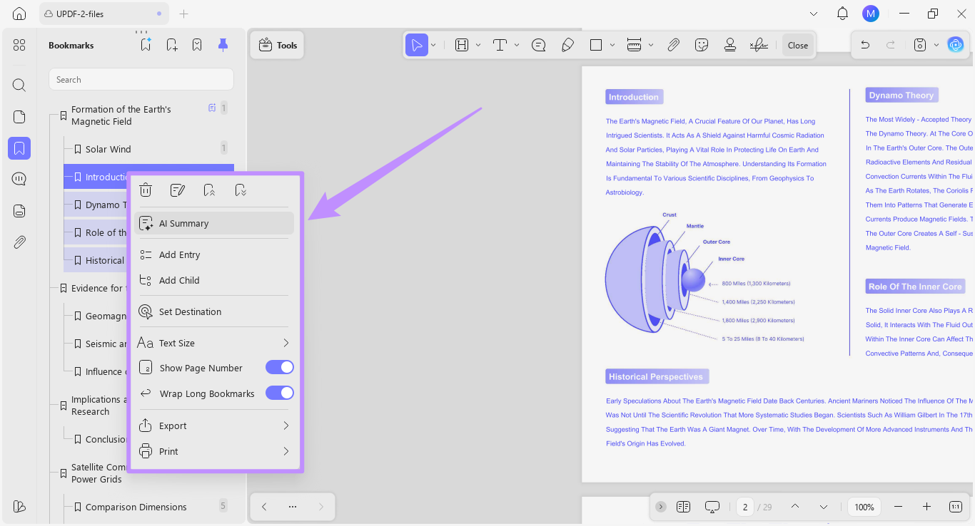 bookmarks right-click menu