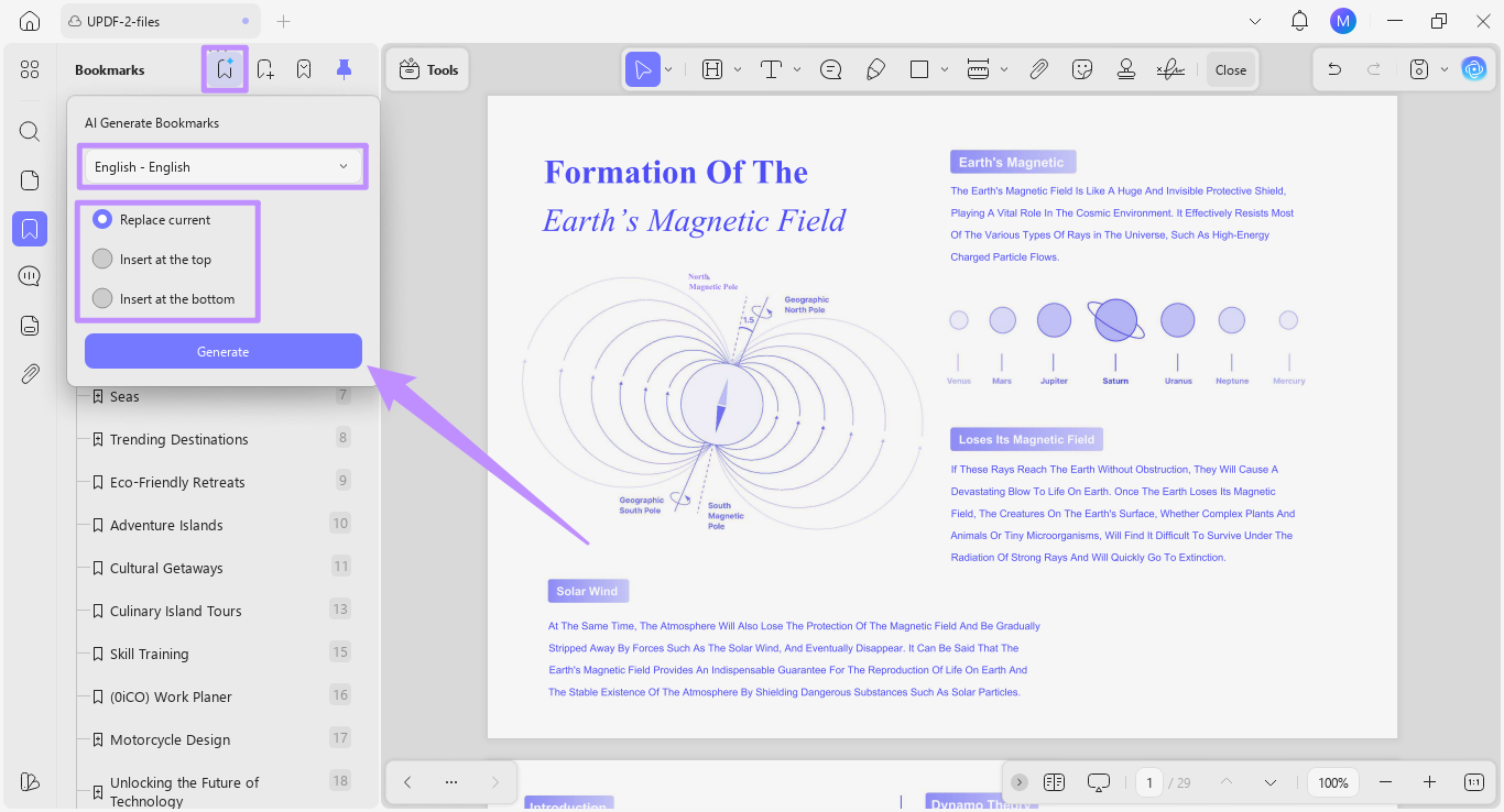 generate translated bookmarks