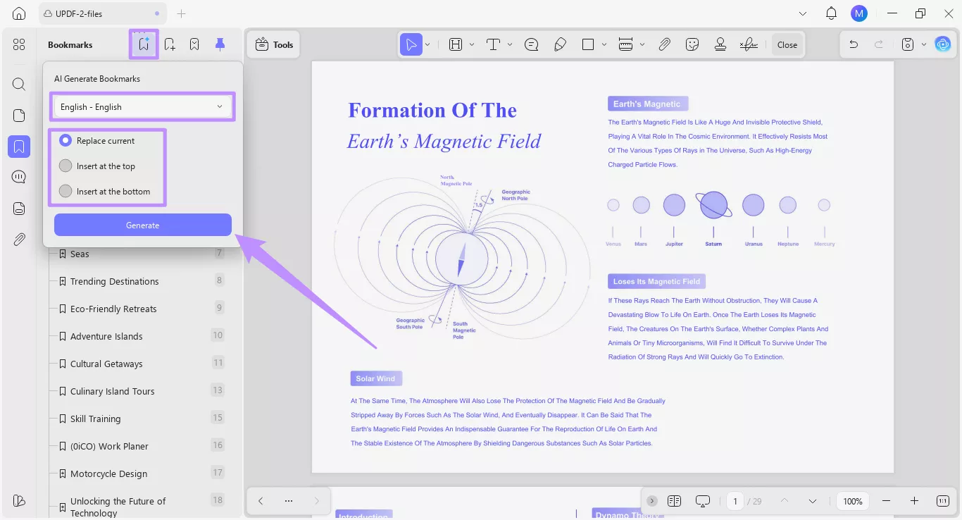 generate translated bookmarks