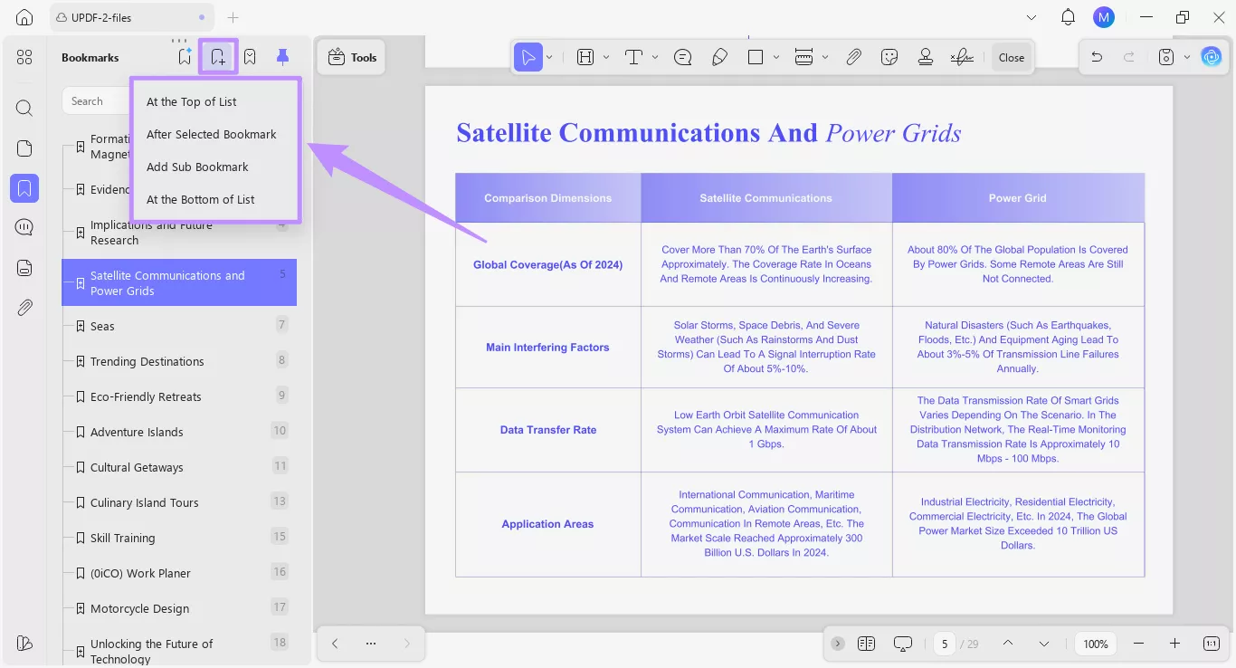 create new bookmarks