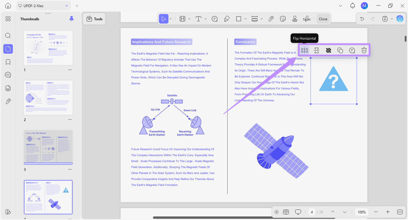 sticker customization toolbar