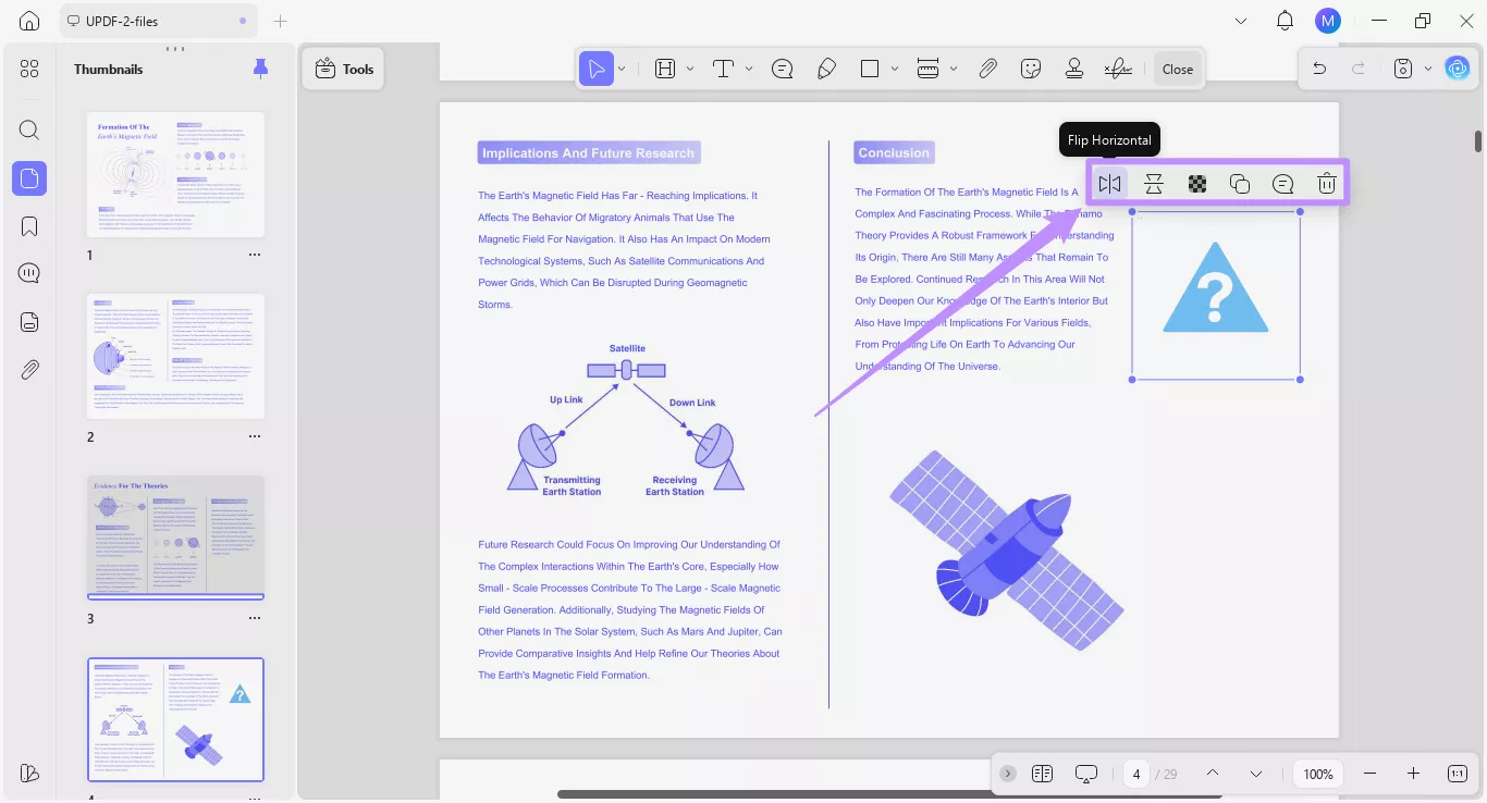 sticker customization toolbar