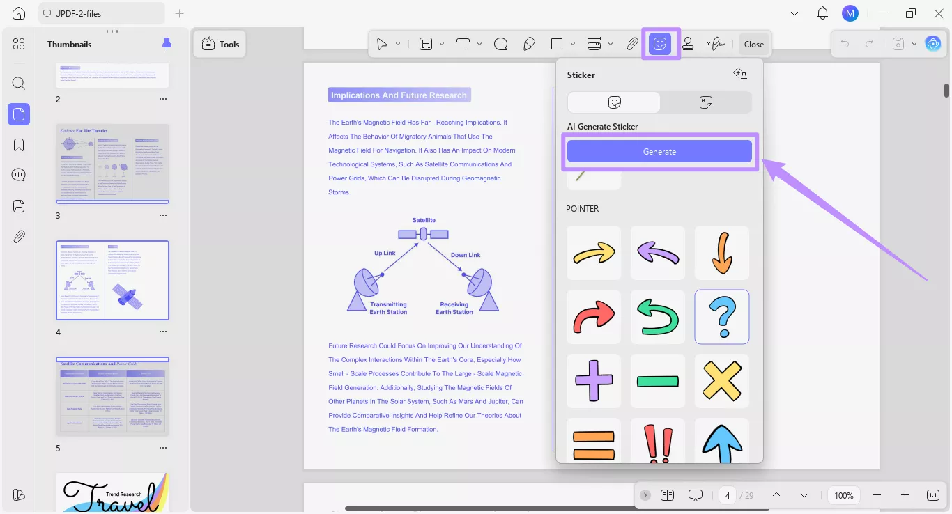 click the generate button