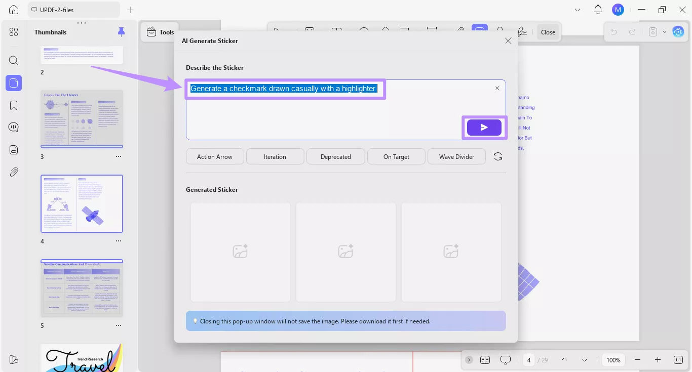 describe the sticker with a prompt