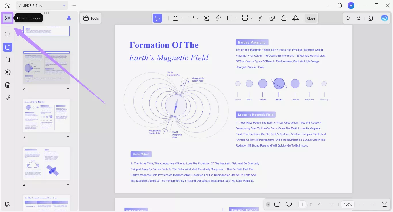  select organize pages