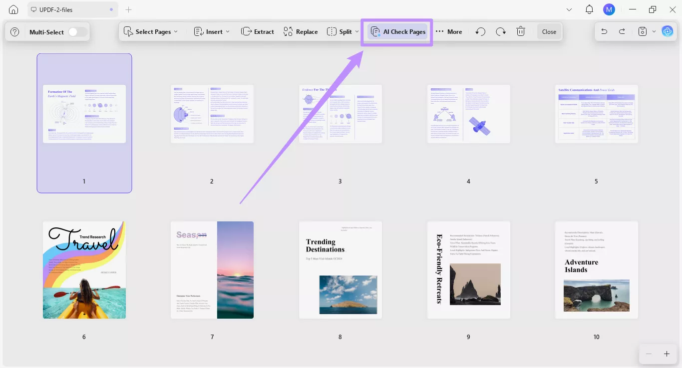 select ai check pages
