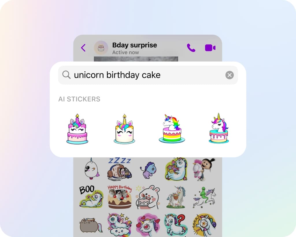 meta apps inside ai sticker feature