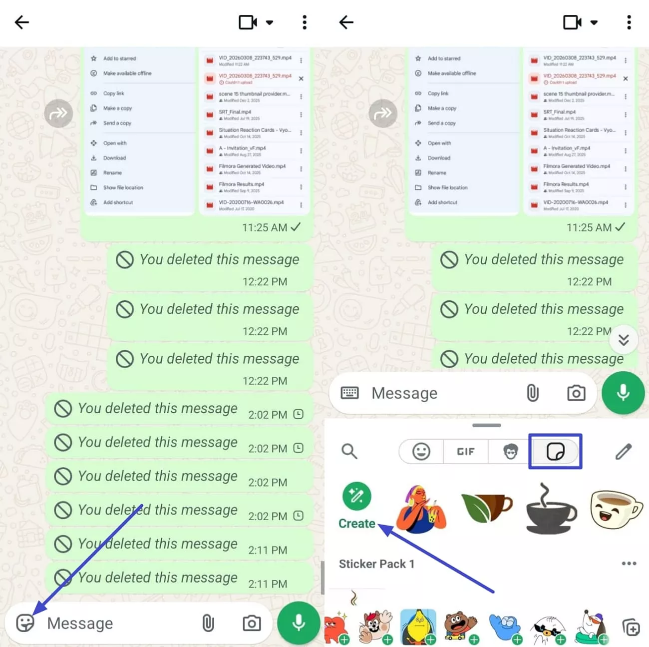 access whatsapp ai create stickers