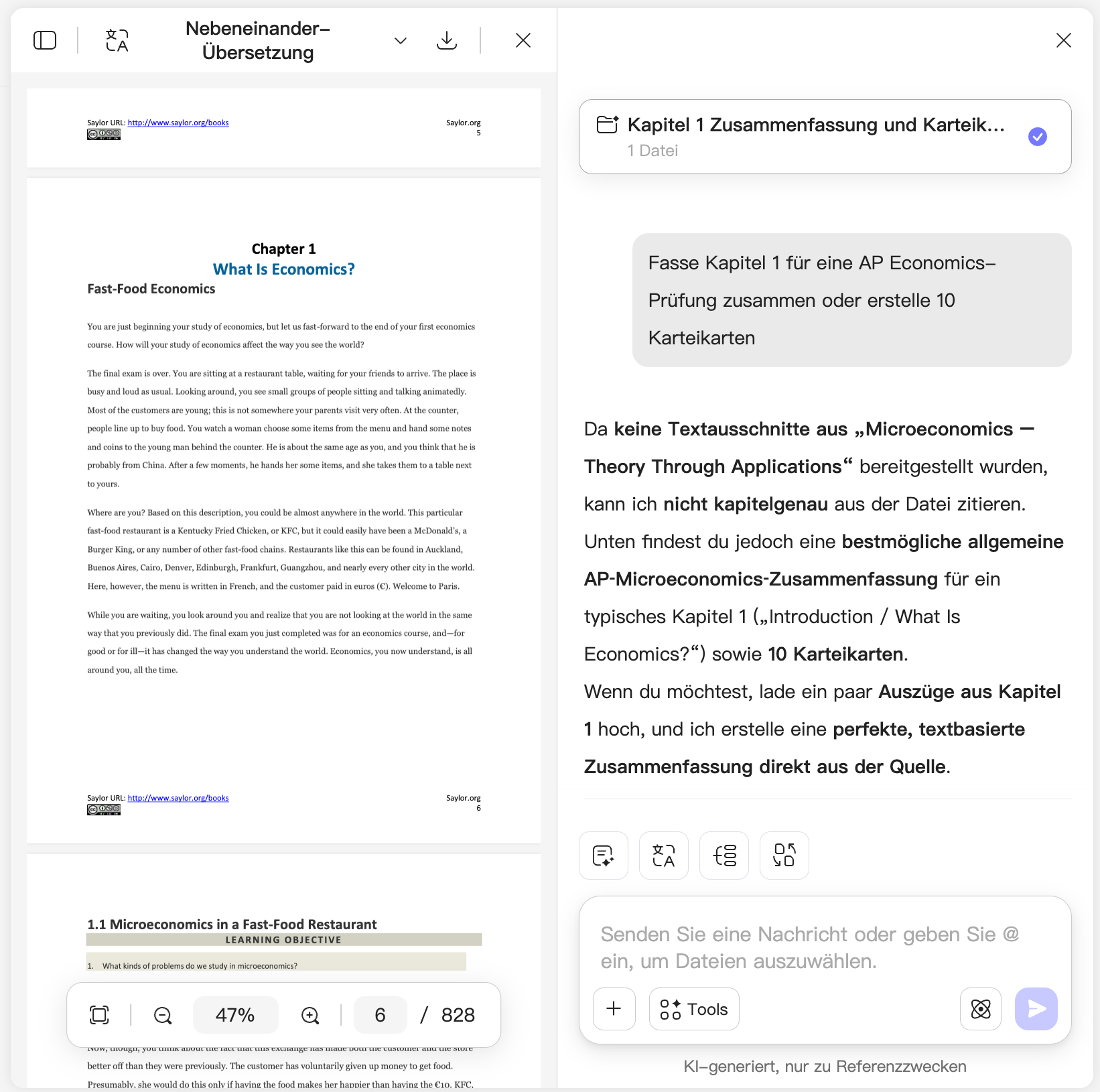 UPDF AI zum Erstellen von Lernleitfäden