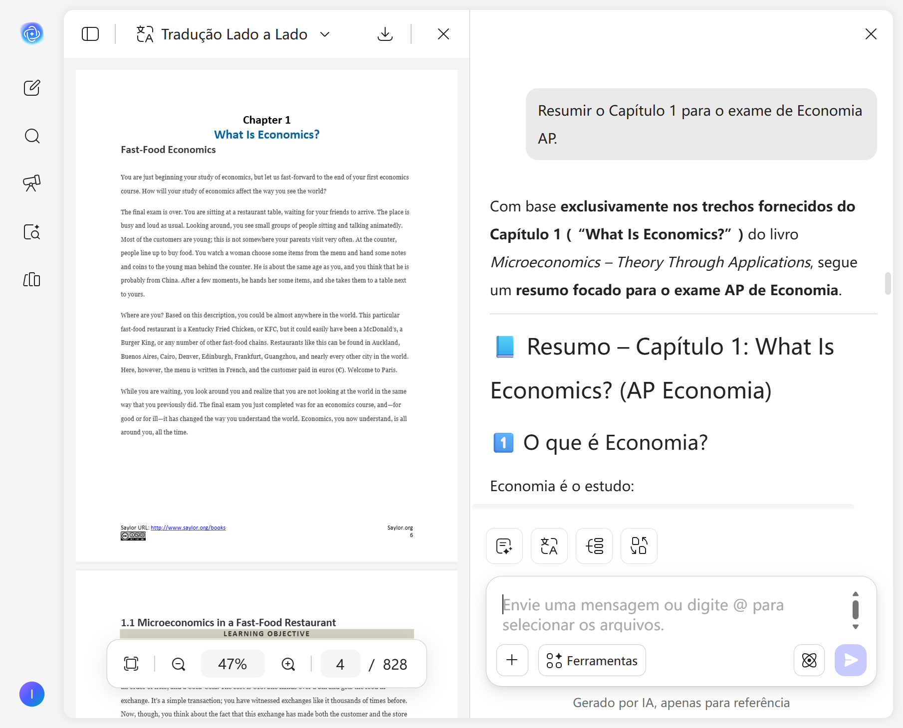 UPDF AI para Criar Guias de Estudo