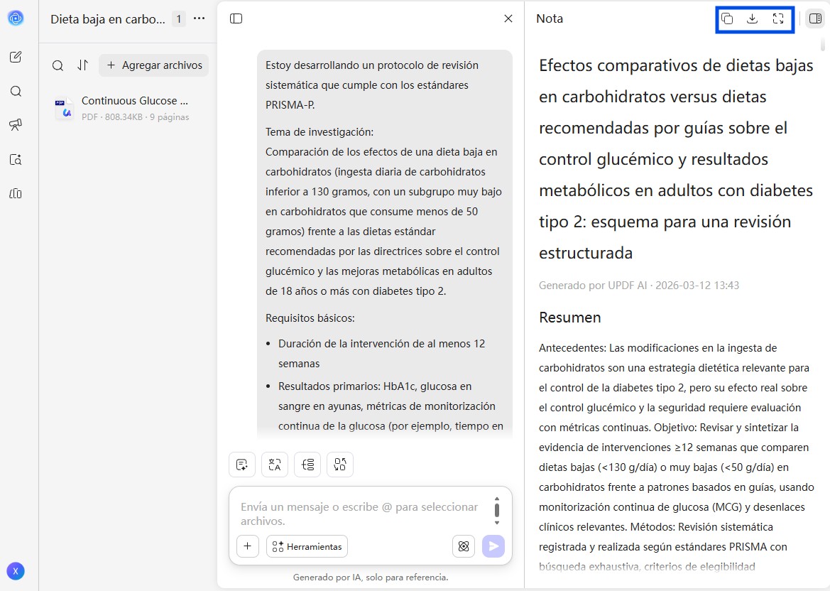 Herramientas de Revisión Sistemática con IA de UPDF