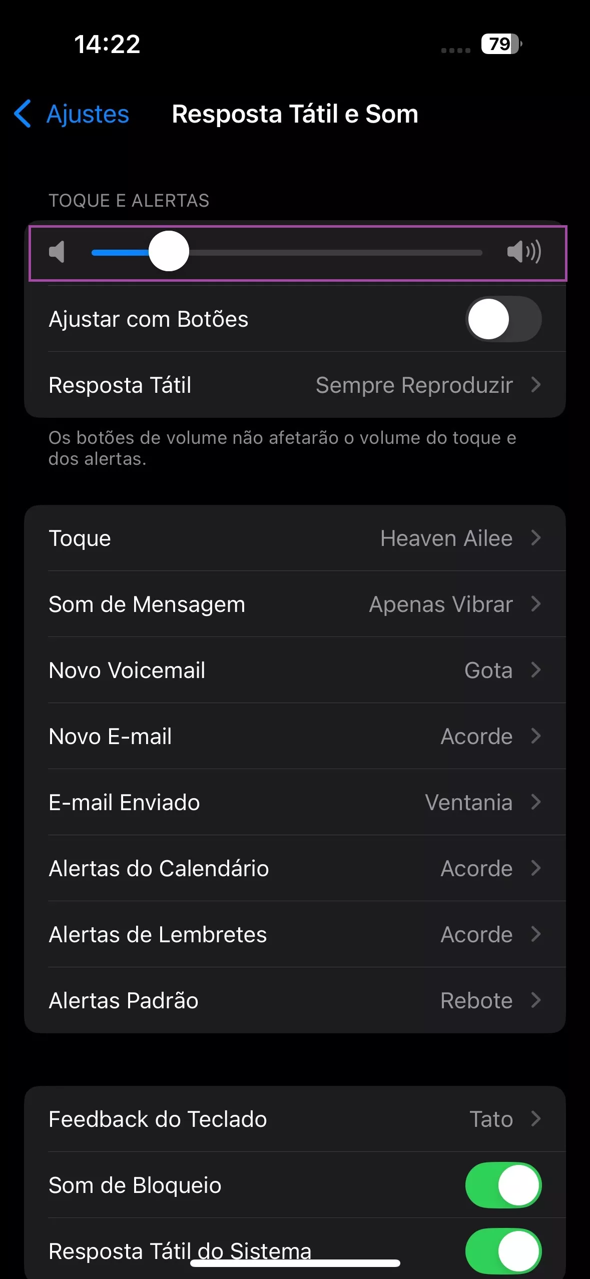 Toque de Telefone e Alertas