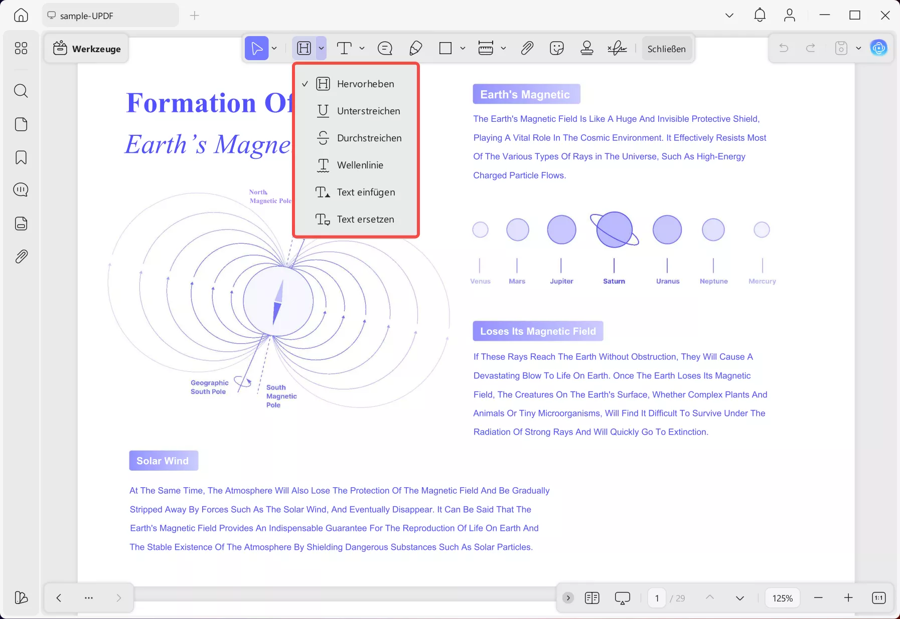 Anmerkung-Funktion in updf