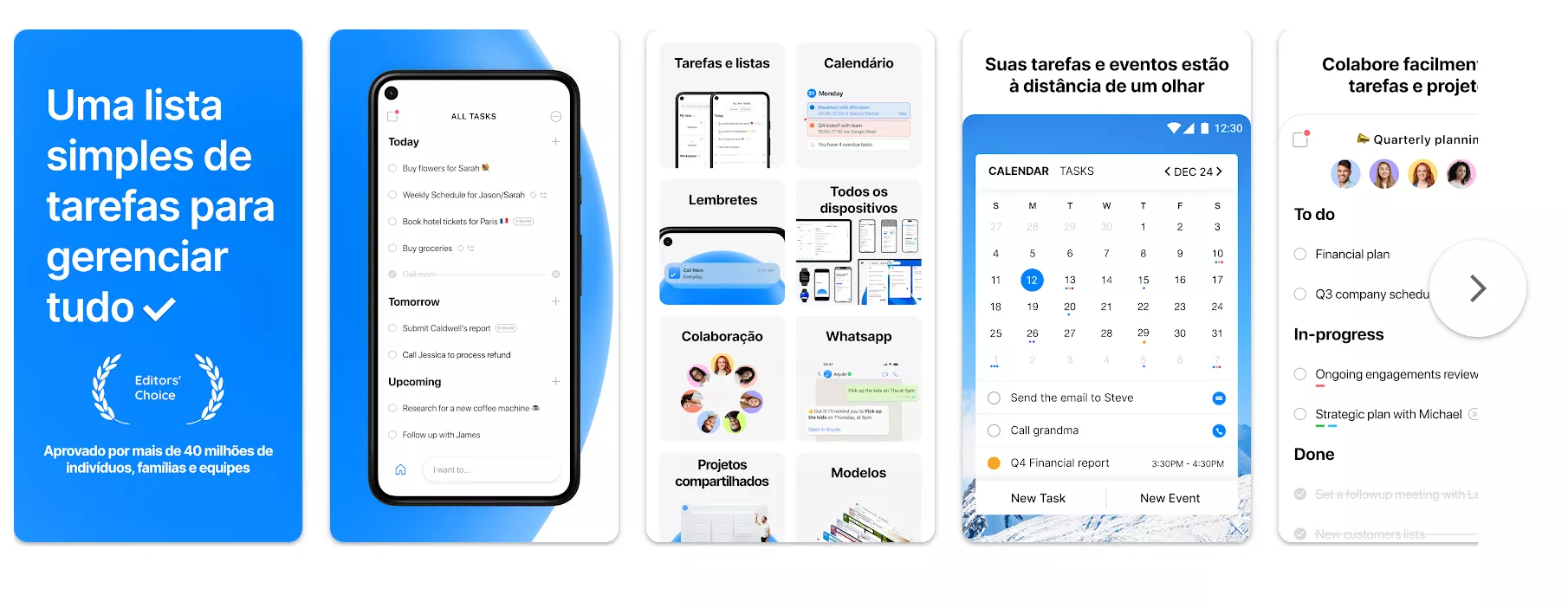 Melhores aplicativos de planejamento diário para Android: Any.do