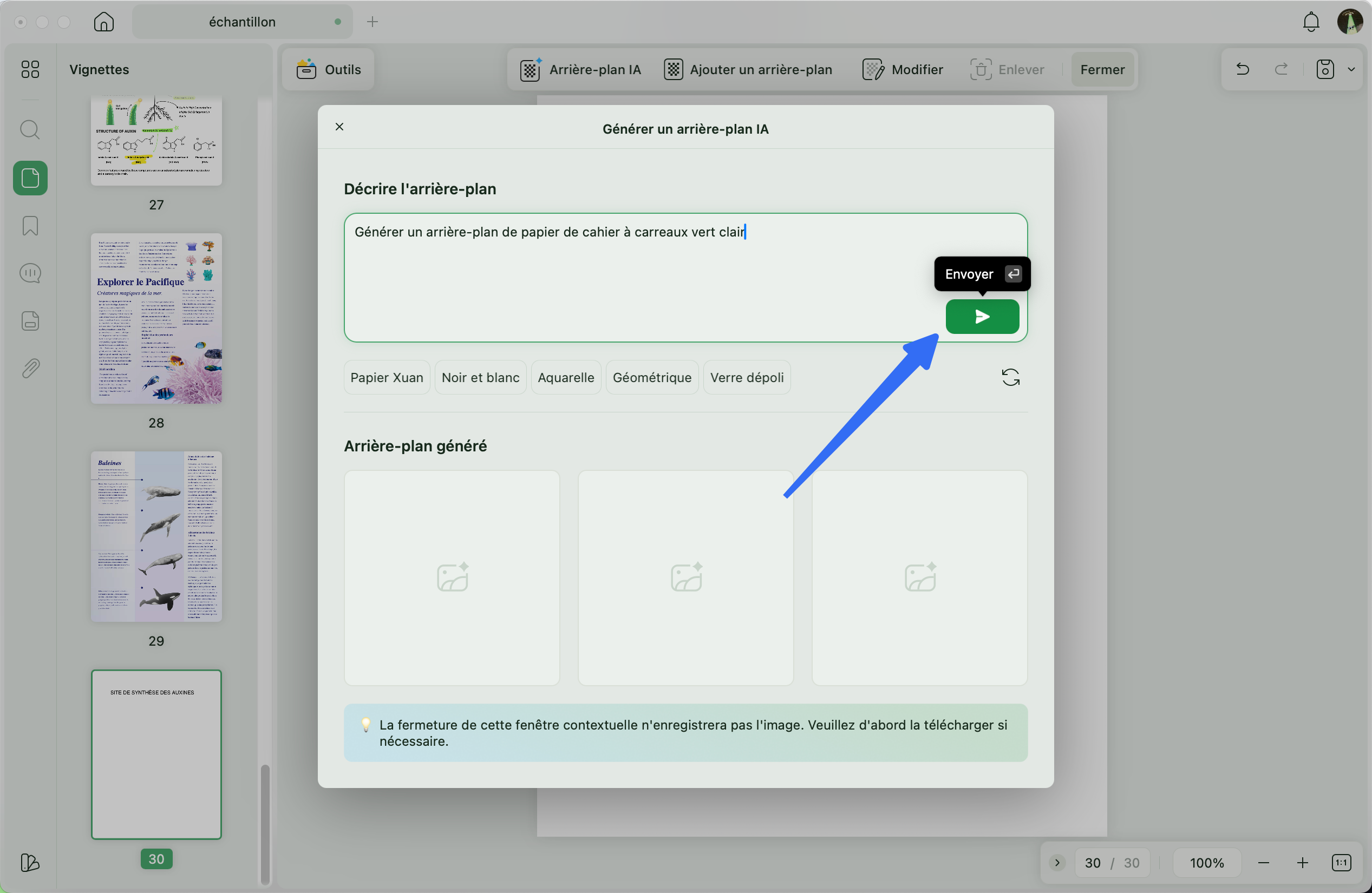 Décrivez le contexte avec une invite