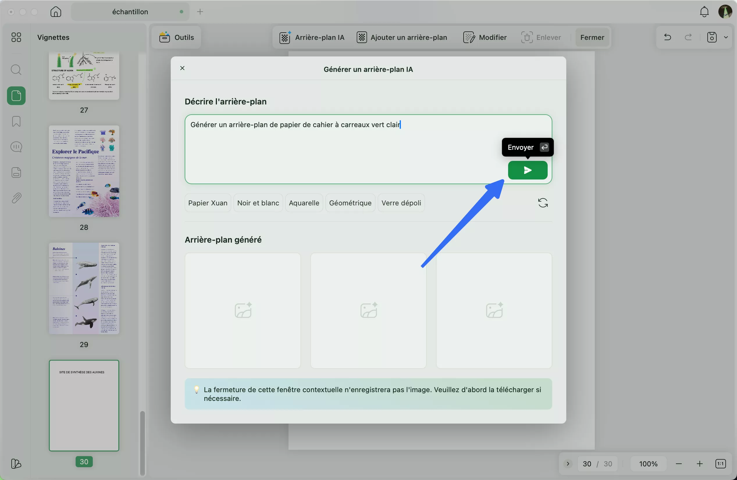 Décrivez le contexte avec une invite