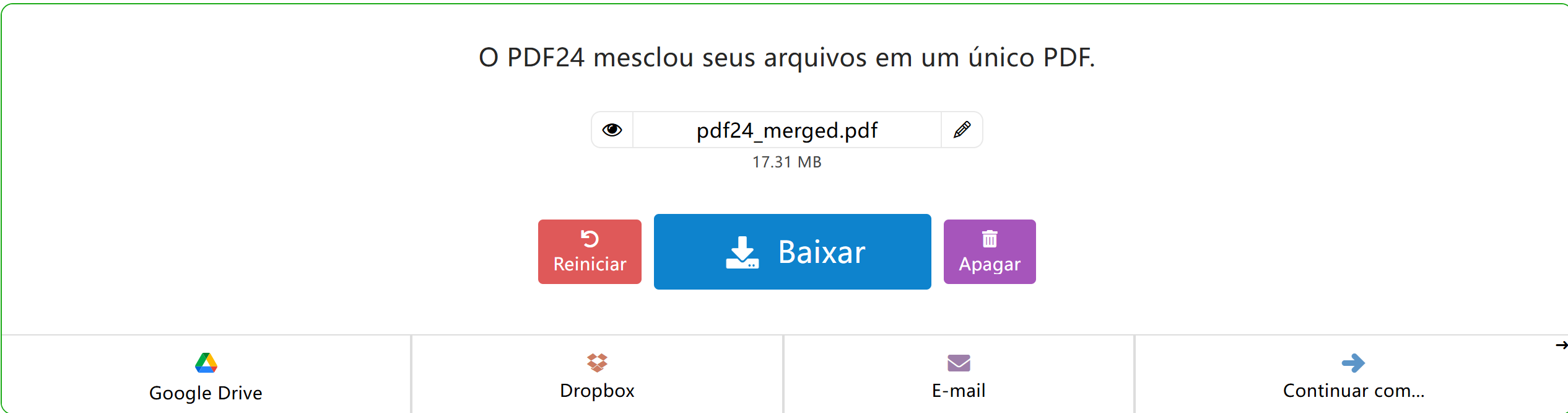 Mesclar PDF e Word no PDF24