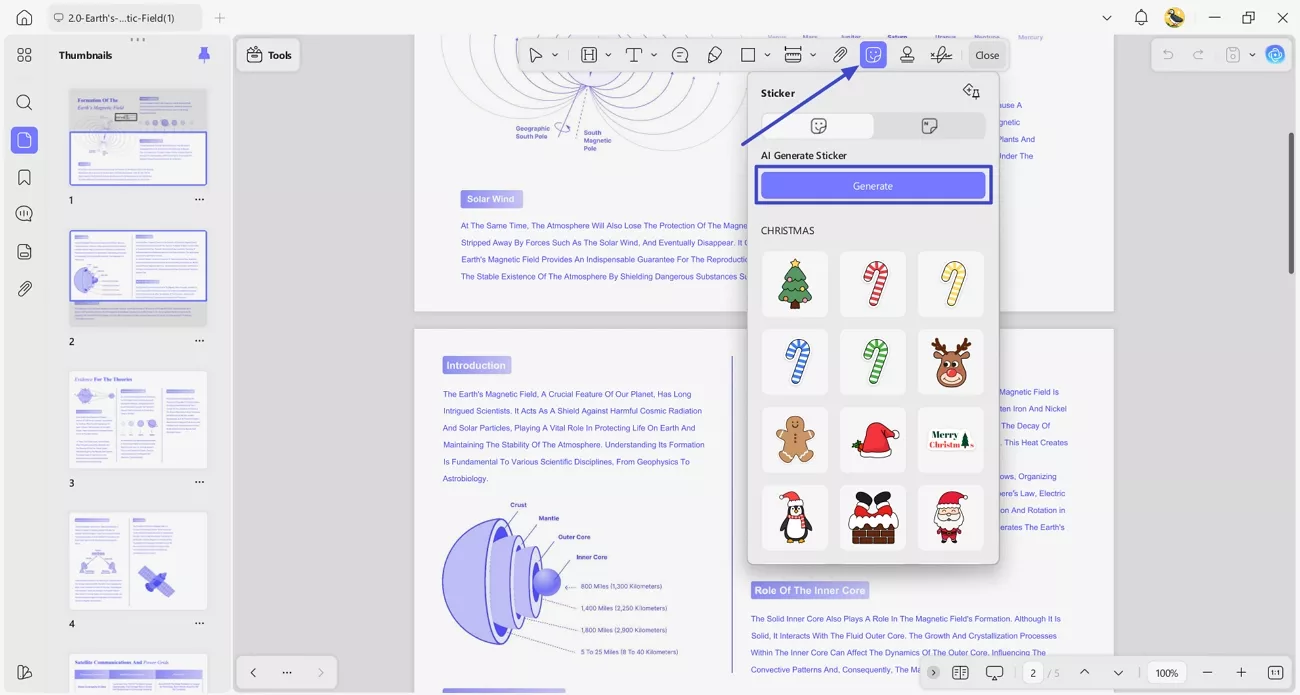 generate ai stickers updf