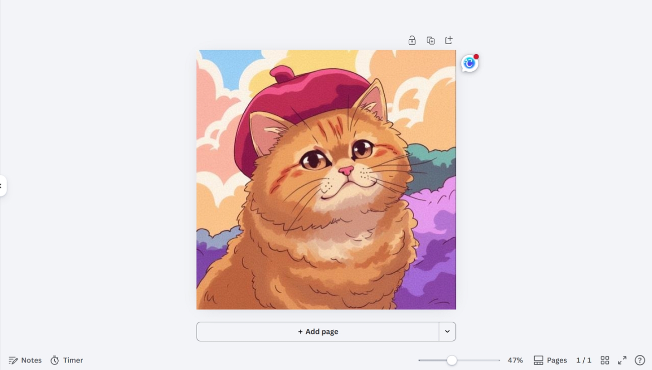 anime style canva ai generated sticker