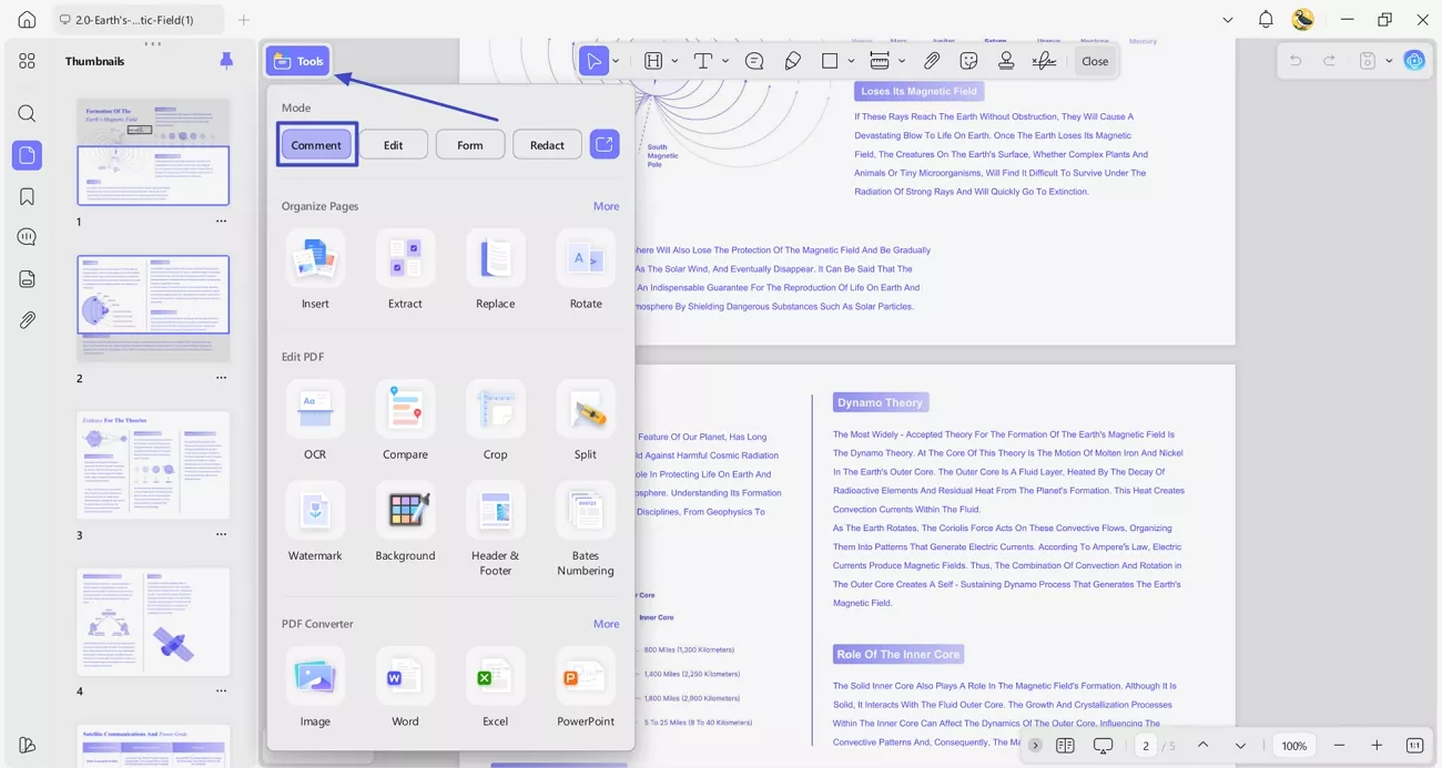 access updf comment annotation