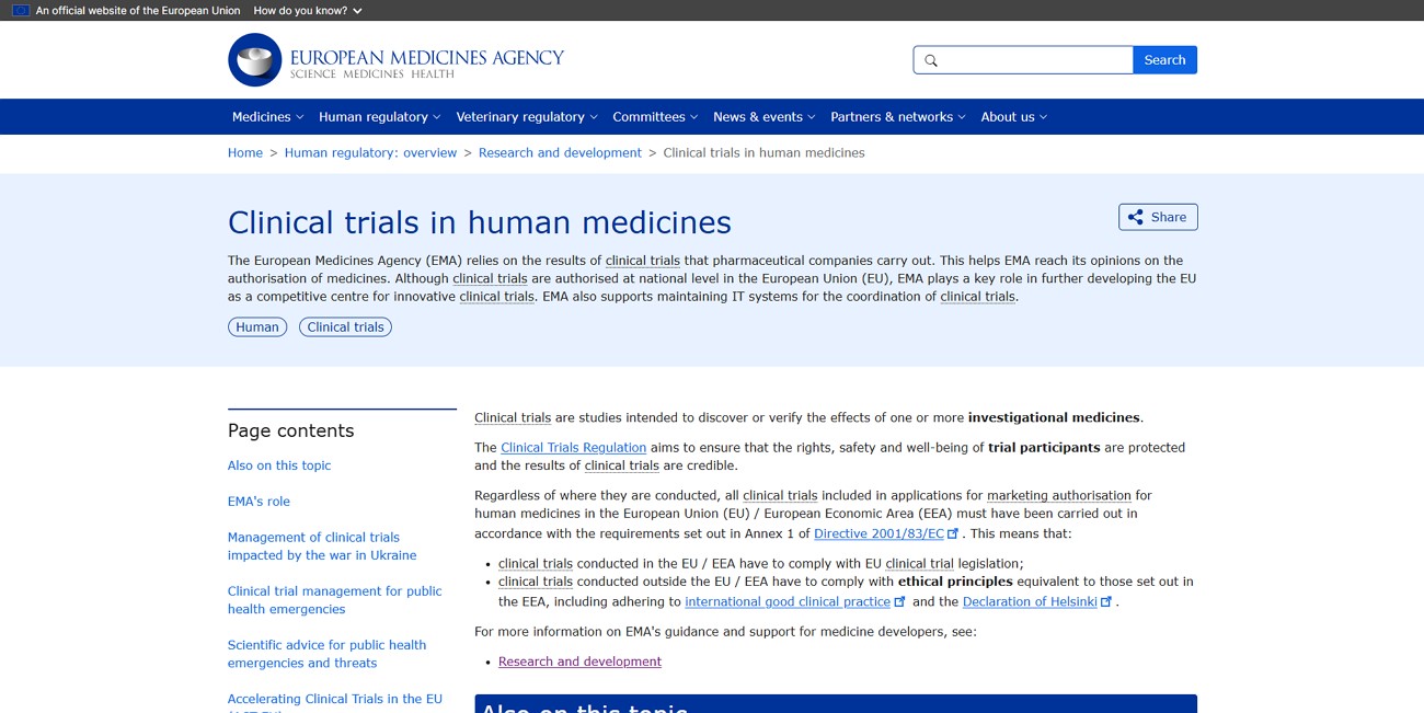 regulatory databases clinical report example