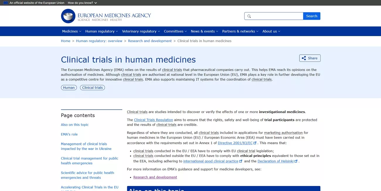 regulatory databases clinical report example