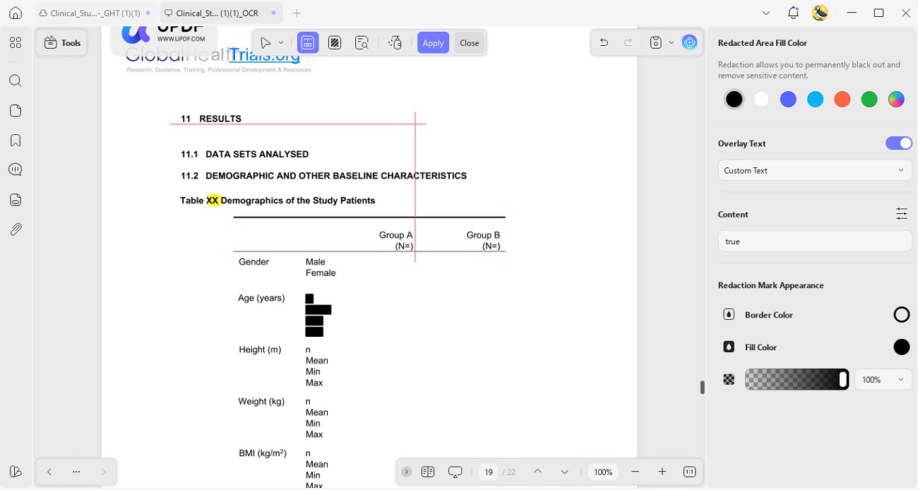 redaction of sensitive information