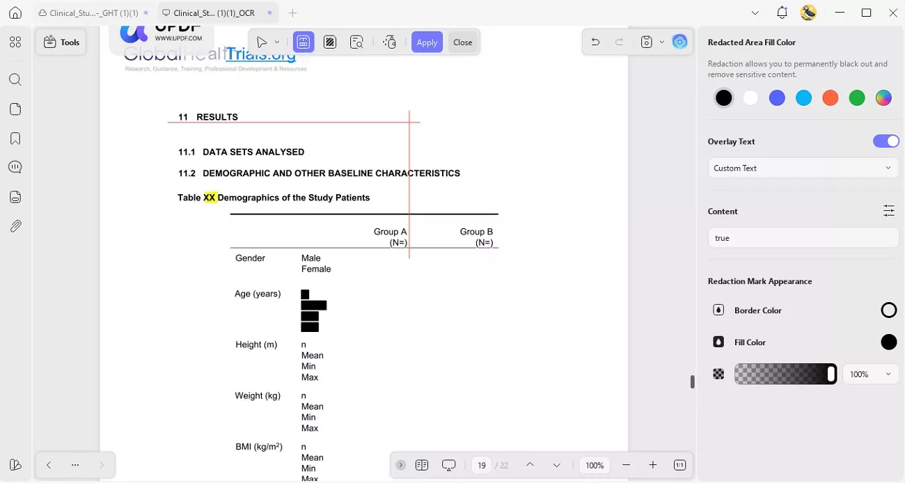 redaction of sensitive information