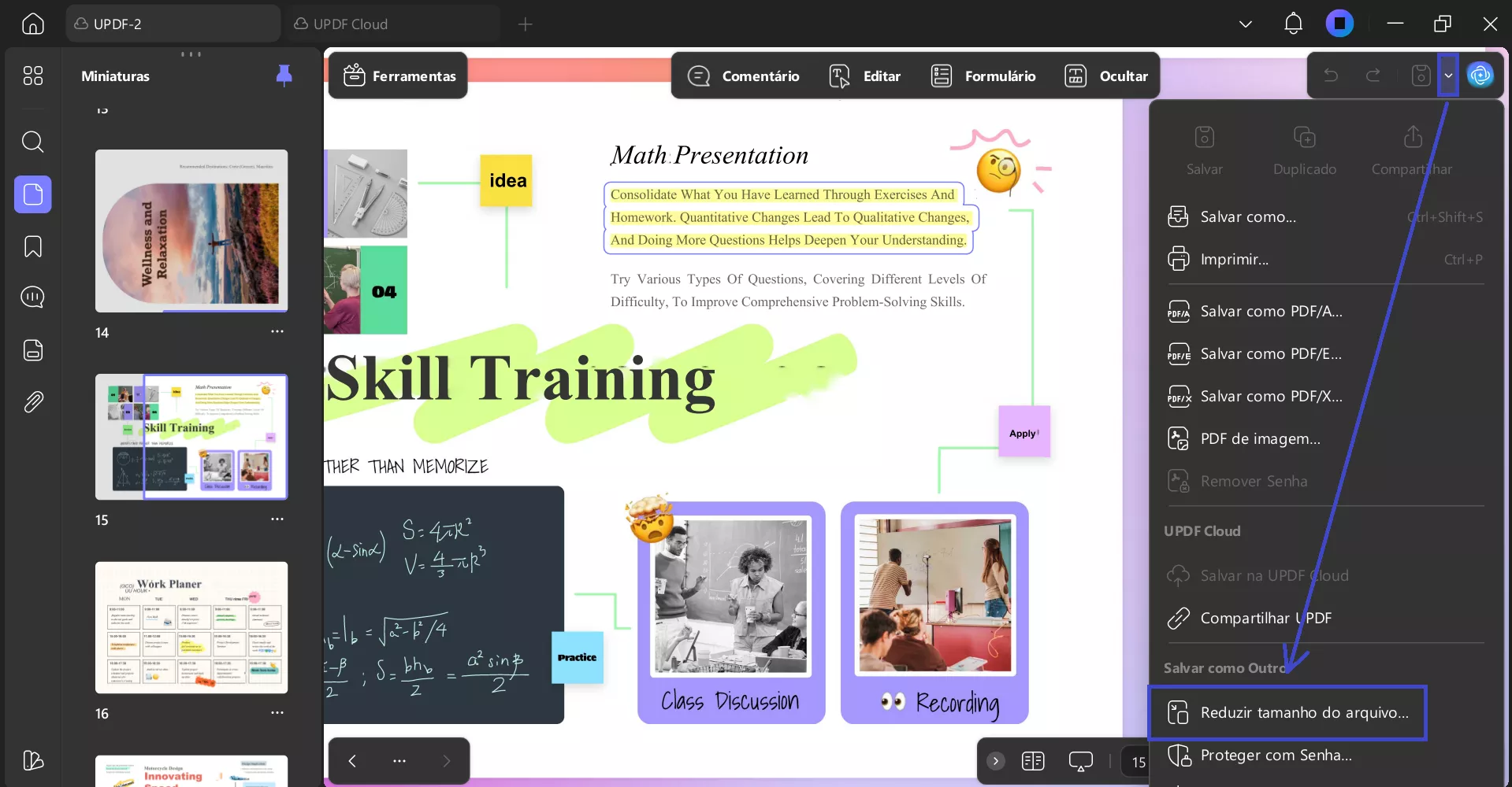 Clique em “Salvar como outro” no UPDF