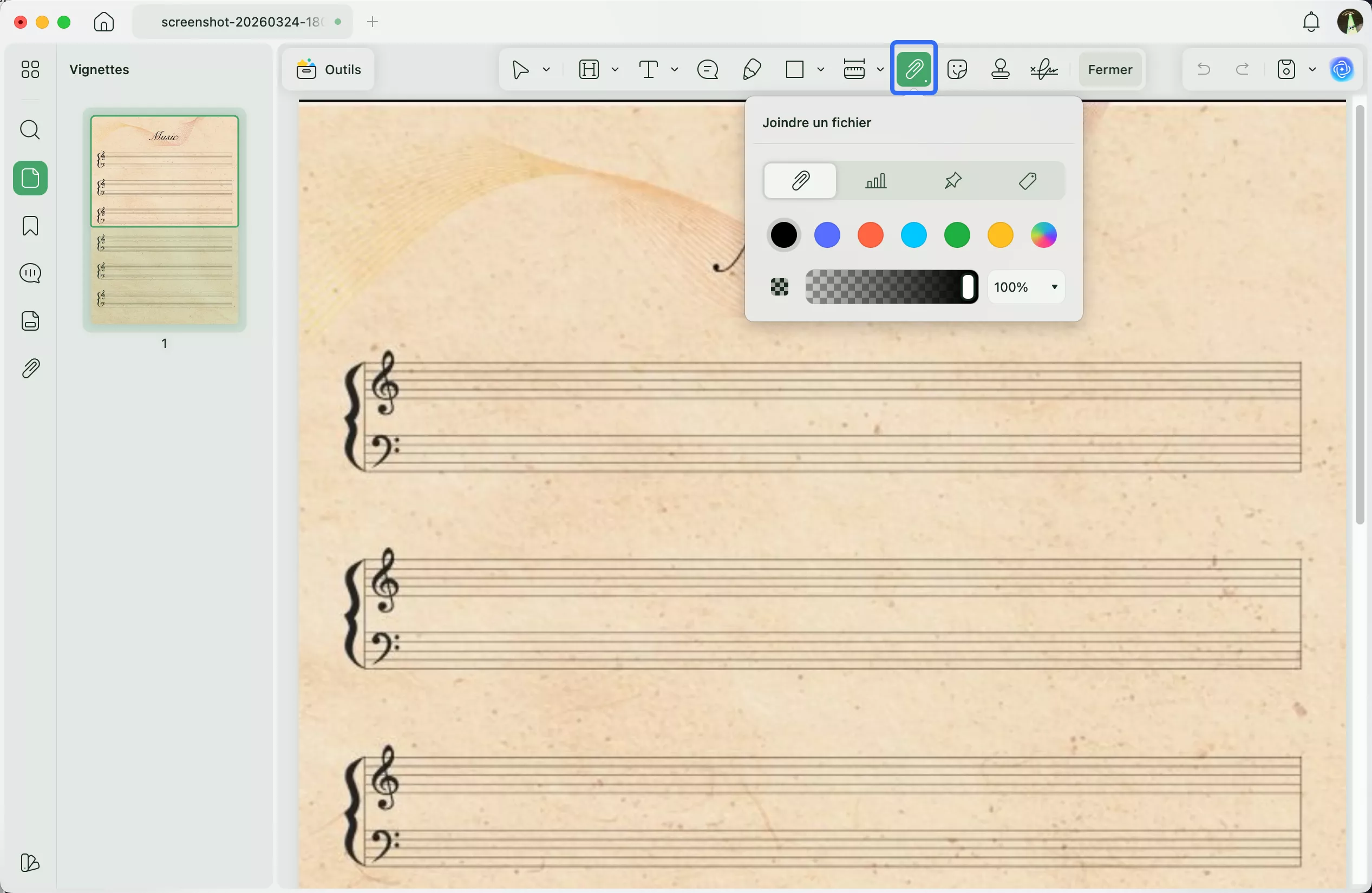Partitions musicales vierges au format PDF (fichiers joints)