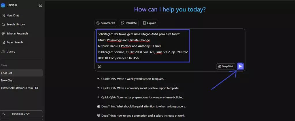 Insira a Informação Fonte com o Formato de Citação