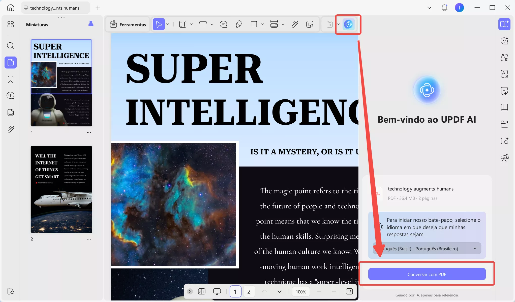 Comece a usar o UPDF