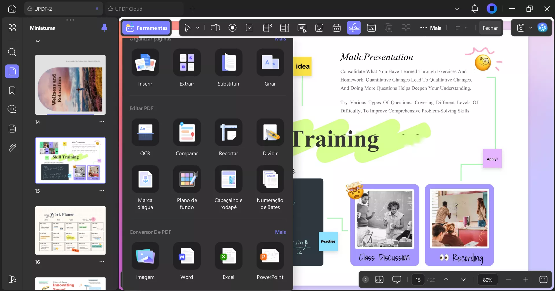Mesclar PDF e Word no UPDF