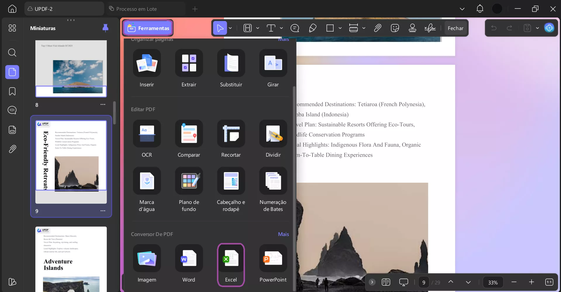 converter pdf para excel