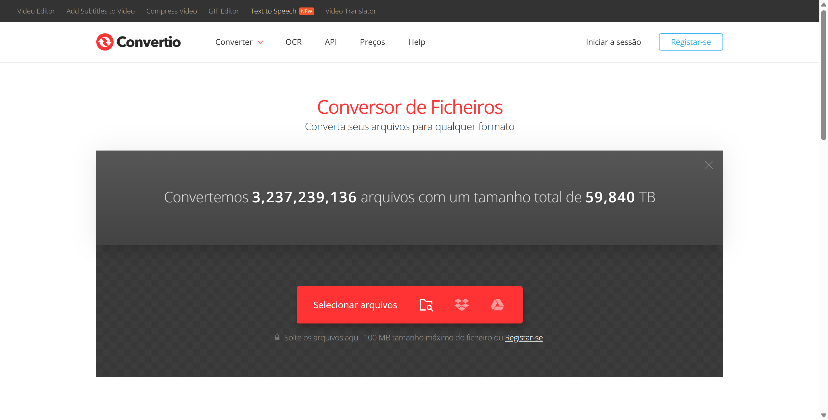 OCR online gratuitas para português convertio