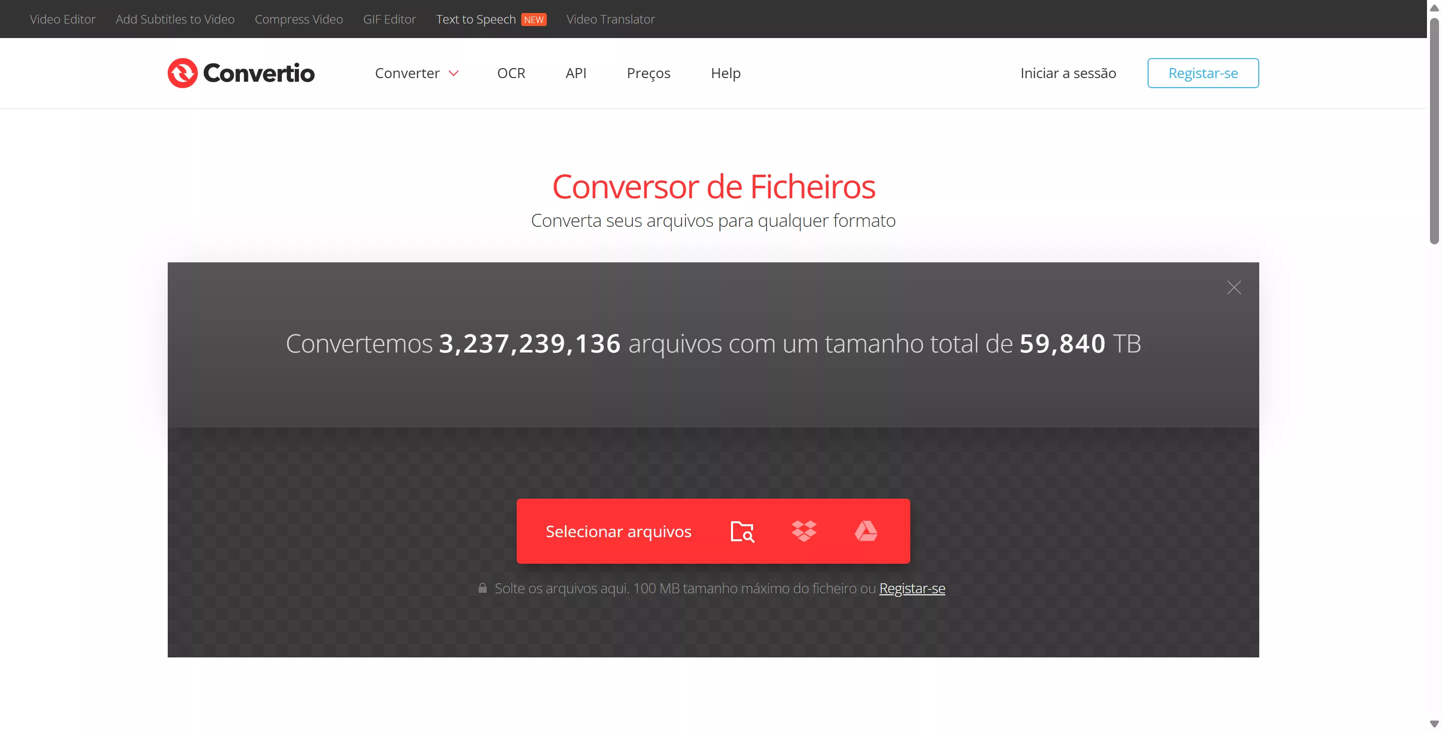 OCR online gratuitas para português convertio