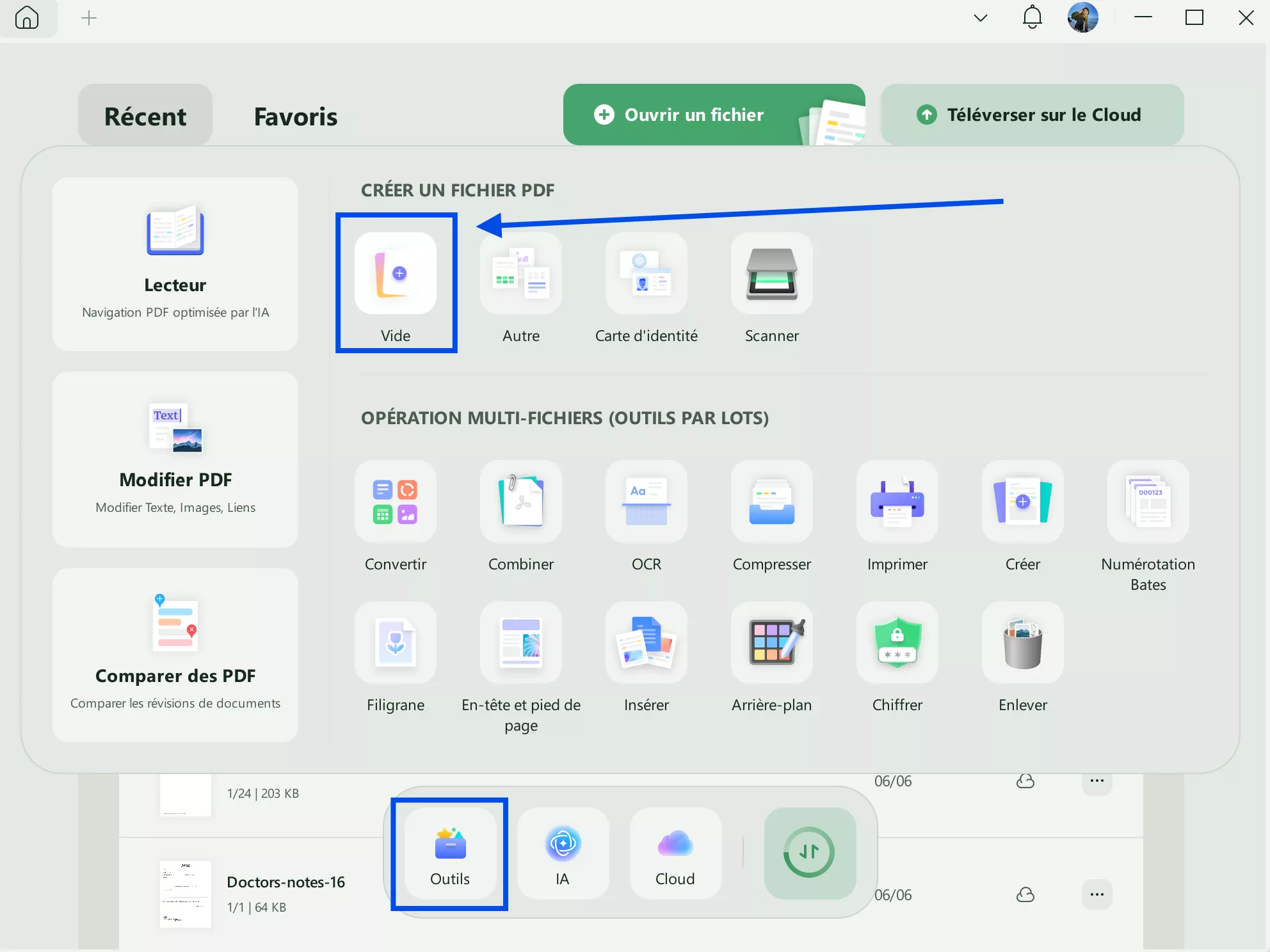ajouter du texte à un PDF (updf)