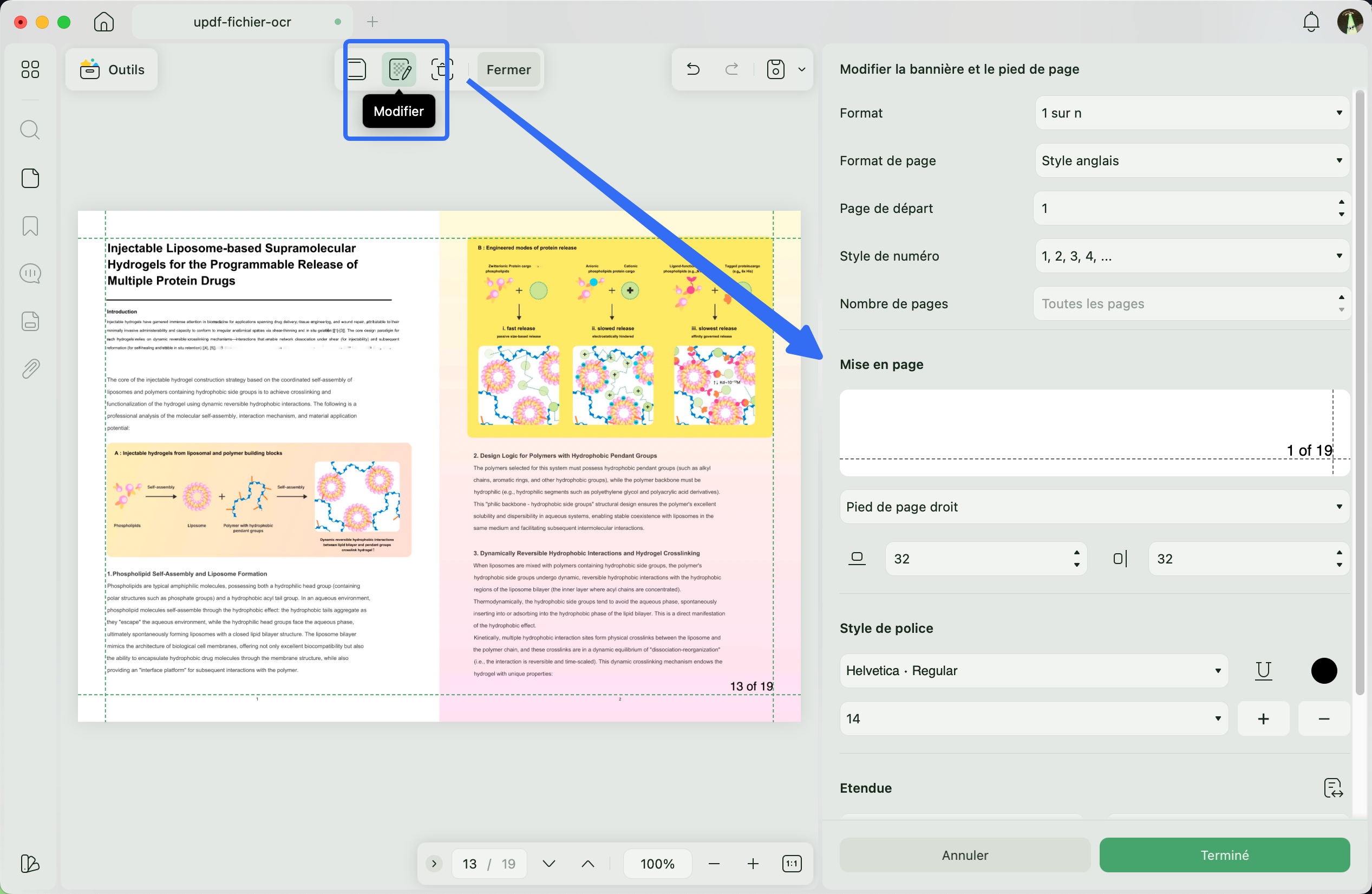 Imprimer un PDF avec numérotation des pages